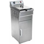 Helloshop26 - friteuse haute acier inox 1 bac 16 litres cuve amovible avec minuterie professionnelle
