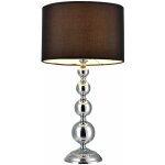 Helloshop26 - lampe de table chevet bureau liseuse m�ta diam�tre 29 cm tissu chrome et noir