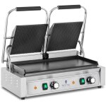 Machine � panini double appareil toaster rainur�e + lisse 3600 watts 50 - 300 �c avec collecteur de graisse ...