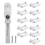 Hengda - 12x poignée de fenêtre avec serrure verrouillable alu même clé blanc Hengda - 12x poignée de fenêtre avec serrure verrouillable alu même clé blanc