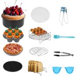 Hengda - swanew 12 pièces accessoires pour friteuse air fryer kit d'accessoires universels pour friteuse ... Hengda - swanew 12 pièces accessoires pour friteuse air fryer kit d'accessoires universels pour friteuse ...