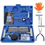 Swanew kit réparation pneu 73pcs. kit de réparation pneu bleu. pour voitures. moto. tracteur. jeep. vtt. ... Swanew kit réparation pneu 73pcs. kit de réparation pneu bleu. pour voitures. moto. tracteur. jeep. vtt. ...