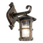 Herb - applique murale - 1 lumi�re - h 29. 4 cm - dor� - classique / antique - �clairage ext�rieur - ...