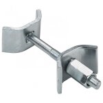 Hettich - lot de 2 raccords de plan de travail acier chrom l. 65 mm