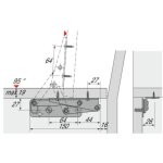 Hettich - compas d'abattant schwenfix 95� pour coffres ou banquettes d'angle