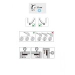 Serrure de meuble acier en applique 25 mm rversible - hettich