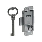 Serrure de meuble fer en applique 15 mm rversible - hettich
