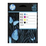 Hewlett packard - hp 912 pack de 4 cartouches dencre noire, cyan, jaune et magenta authentiques 6zc74ae ...