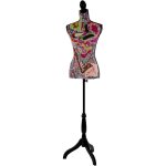 Hhg - jamais utilis�] mannequin de couture de tailleur buste torse f�minin t222, fibre de verre, motif ...