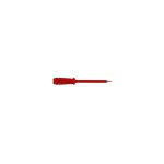 Pointe de touche  douille isolante flexible 4mm en acier inox - rouge (prf 2) hirschmann hm5410