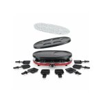 Appareil a raclette 4 en 1 hkoenig - rp418 - juqu'a 8 personnes - 3 plaques interchangeables - temp�rature ...