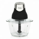 Mini hachoir �lectrique - h. koenig - leo8 - 320 w - bol en verre 1 l - lames en acier inoxydable - noir ...