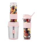 Hkoenig - mini blender - smoo12 - 300 w - 570 ml - rose pastel - 2 gourdes incluses