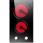 Plaque vitroc�ramique 2 feux hobsir plaque de cuisson vitroc�ramique, 3000w, 29cm, 9 niveaux de puissance, ...