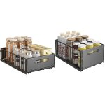 Hoerfuriy - 2pcs tiroir coulissant cuisine, 1 pi�ces tiroir coulissant placard, panier de tiroir, organisateur ...