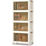 Hoerfuriy - bo�te de rangement plastique, 4 caisses rangement pliables avec roulettes, bac plastique ...