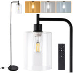 Hoerfuriy - lampadaire, lampe sur pied salon, h166cm noir - lampadaire moderne avec t�l�commande pour ...