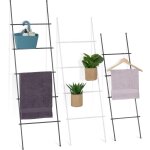 Holzbrink - chelle � serviettes en m�tal, porte - v�tements en �chelle pour chambre � coucher vintage, ...