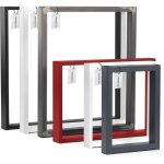 Holzbrink ? pied de table basse rectangulaire en acier noir ? dimensions 60x43 cm ? profils 80x20 mm ...