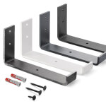 Holzbrink - support d'�tag�re en m�tal, �querre d'�tag�re murale, �tag�re � livres, jardini�re, support ...