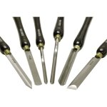 Coffret de 6 gouges de tournage hss h6tlg holzmann