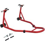 Homcom - b�quille d'atelier moto avant leve moto support pour moto avec bras oscillant en u et en l, ...