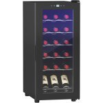 Homcom ? cave � vin de service 18 bouteilles 50l ? temp�rature r�glable 5 - 18�c ? �clairage led ? compact ...