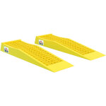 Homcom - ensemble de 2 rampes de levage voiture caravane camping - car v�hicule utilitaire 30t max. jaune ...