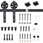 Homcom - kit de porte coulissante systme galandage pour porte paisseur 35 - 45 ou 40 - 45 mm longueur ...