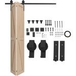 Homcom - kit de porte coulissante syst�me galandage pour porte �paisseur 40 - 55 mm longueur rail 1, ...