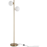 Lampadaire design no - rtro 2 boules max. 40 w mtal dor