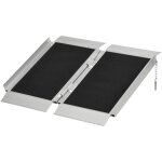 Homcom - rampe de fauteuil roulant rampe de chargement rampe d'acc�s antid�rapante pliable avec bordures ...