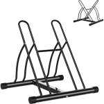 Homcom r�telier 2 v�los modulable dim. 54l x 60l x 57h cm acier �poxy noir - noir