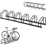 Homcom r�telier 6 v�los range - v�los support de rangement pneu 65 mm sol ou mural pour vtt enfants bmx ...