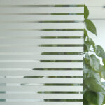 Film �lectrostatique � rayures blanc 45x200cm