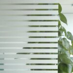 Film �lectrostatique � rayures blanc 90x200 cm