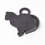 Homescapes - cale - porte en plastique en forme de chat noir