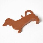 Homescapes - cale - porte en plastique en forme de chien marron