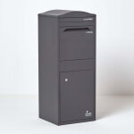 Homescapes - smart parcel box? - bo�te aux lettres et colis incurv�e large gris fonc�