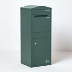 Homescapes - smart parcel box? - bo�te aux lettres et colis incurv�e large vert fonc�
