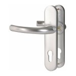 Hoppe et cie - poign�e de porte d'entr�e - tokyo gris argent - cl� i - 165 mm
