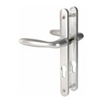 Hoppe et cie - poign�e de porte fen�tre - verona gris argent - cl� i - 195 mm