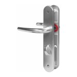 Garniture de porte sur plaques hoppe san diego 1191 / 265 7x70mm condamnation wc alu anodis argent