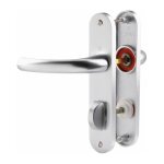 Hoppe et cie - poign�e de porte int�rieure - tokyo gris argent - condamnation � voyant - 165 mm