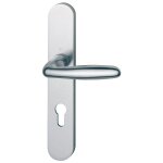 Hoppe et cie - poign�e de porte int�rieure - verona gris - condamnation � voyant - 195 mm