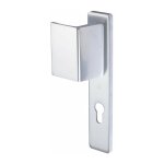 Hoppe et cie - poign�e de porte pali�re - z�rich gris argent - cl� i - 195 mm