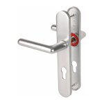 Hoppe - poign�e de porte d'entr�e - cortina et cie - gris argent - cl� i - 195 mm