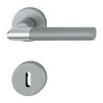 Hoppe - garniture de porte lecce en aluminium anodis� bi - couleur - cl� en l - 3895276