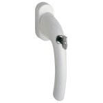 Hoppe - levier de fentre  condamnation semi - libre finition blanc pour ouvrants  la franaise et ...