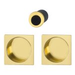 Hoppe - set 5 aluminium pour porte coulissante 4921 f94 - 1 carr� aspect chrom� satin�, aveugle sans ...